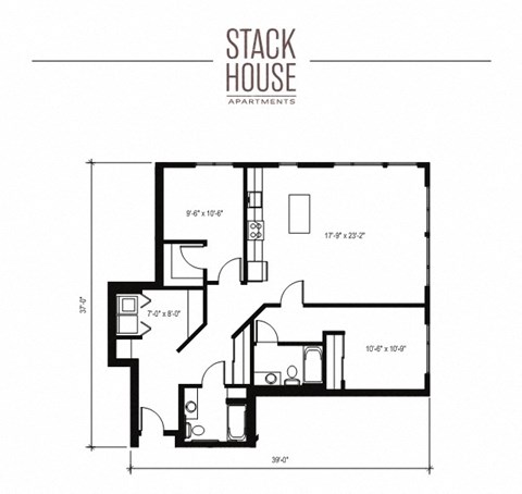 Stack House Apartments in Seattle, Washington B52 Floor Plan